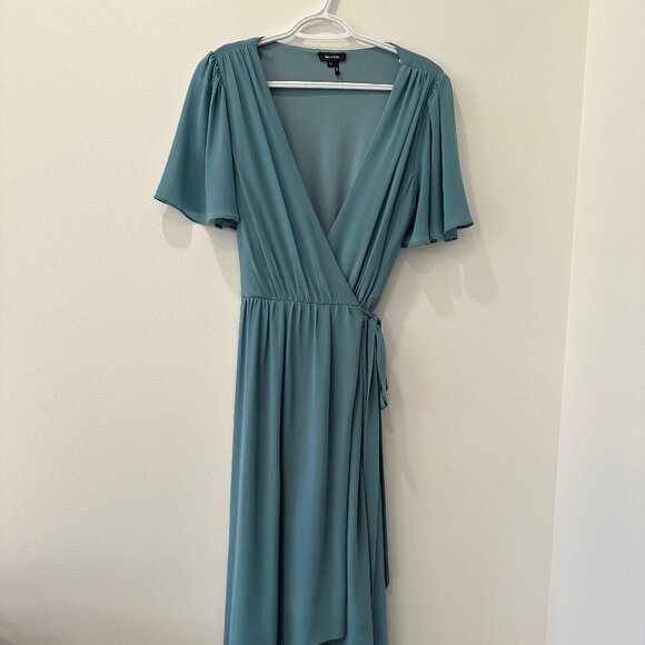 Baltic Born Midi Wrap Dress in colour Sea Glass Size Medium - Picture 1 of 4